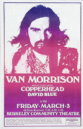 Van Morrison Berkeley Handbill