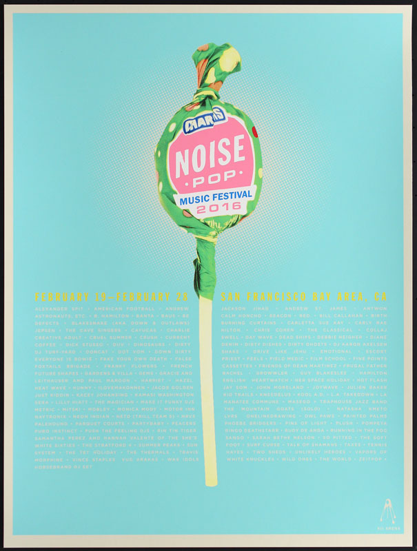 Kii Arens Noise Pop Music Festival 2016 Poster