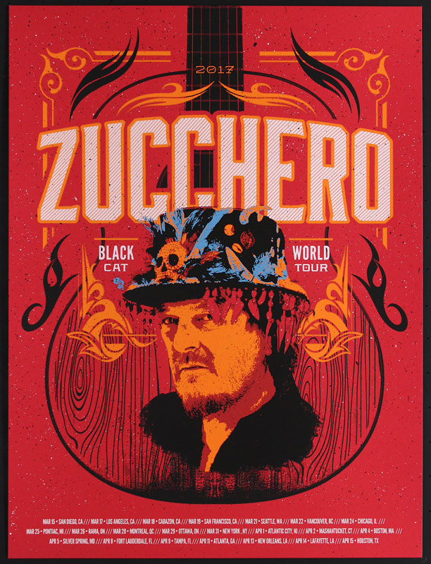 Zucchero Black Cat World Tour Poster