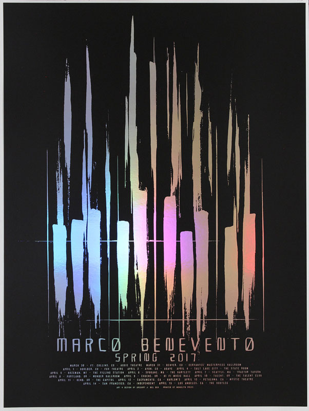 Gregory J. Del Deo Marco Benevento Spring 2017 Tour Poster