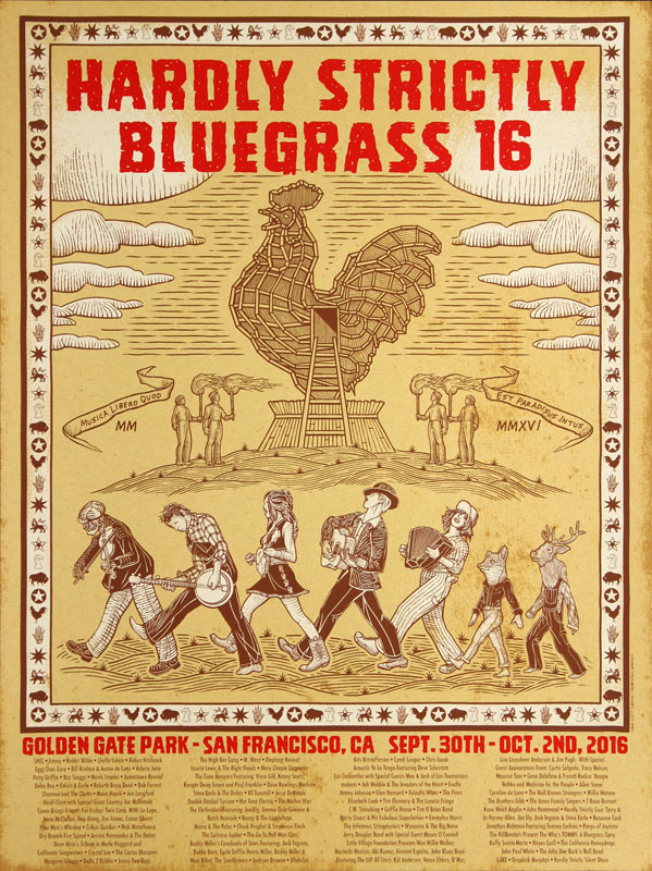 Scott Corkins Hardly Strictly Bluegrass 16 - 2016 Poster
