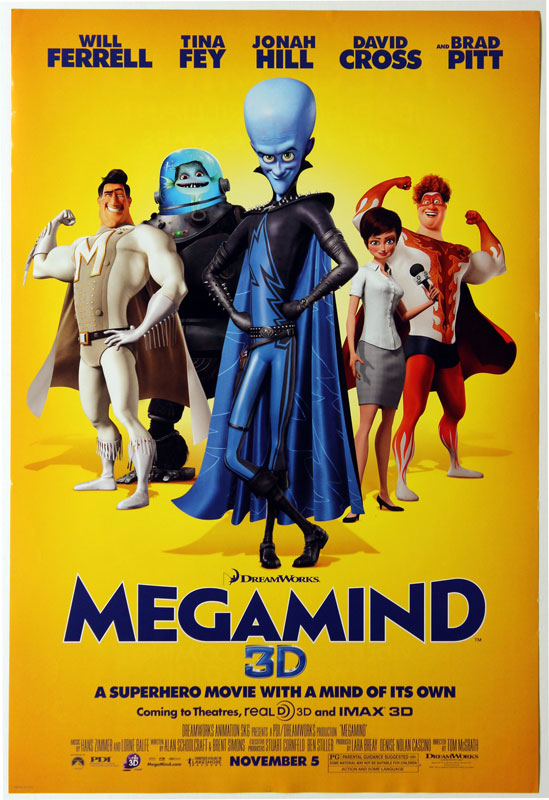 Megamind 3D Advance Promotional  Mini Movie Poster