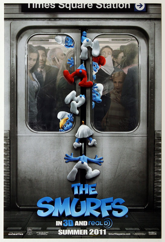 The Smurfs 3D Advance Promotional  Mini Movie Poster