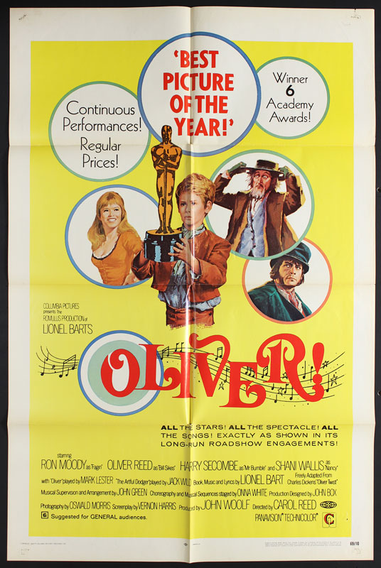 Oliver 1969 Musical - One Sheet Movie Poster