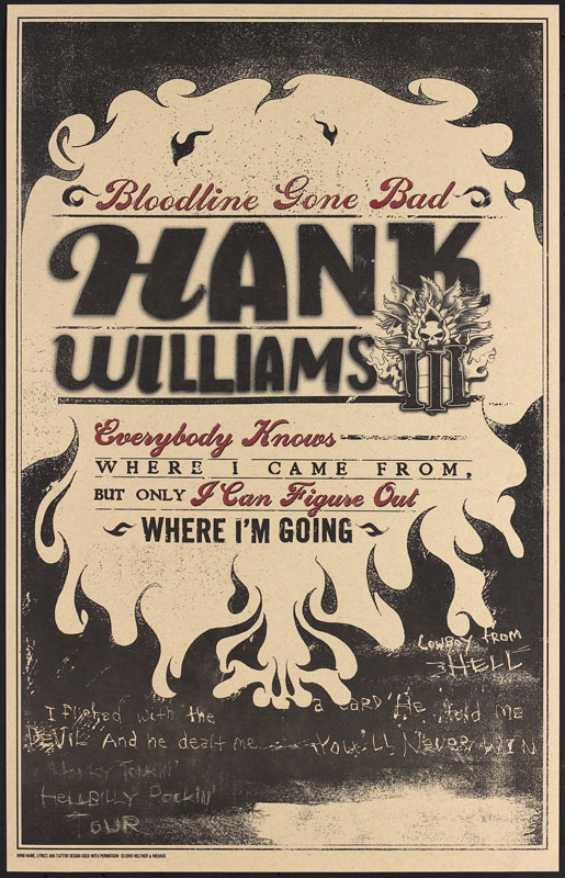 Keith Neltner Hank Williams III - Bloodline Gone Bad Poster