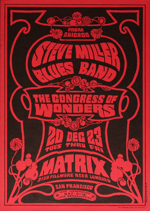 Victor Moscoso NR # 0 Neon Rose Steve Miller Blues Band NR0 Poster