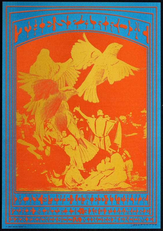 Victor Moscoso NR # 14-1 The Sparrow Neon Rose NR14 Poster