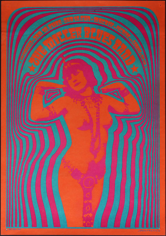 Victor Moscoso NR # 2-2 The Miller Blues Band Neon Rose NR2 Poster