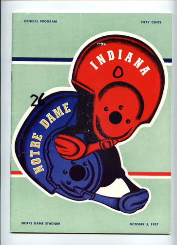 1957 Notre Dame vs Indiana College Football Program