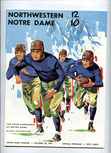 1961 Notre Dame vs Northwestern College Football Program