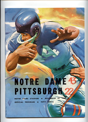 1962 Notre Dame vs Pittsburgh College Football Program