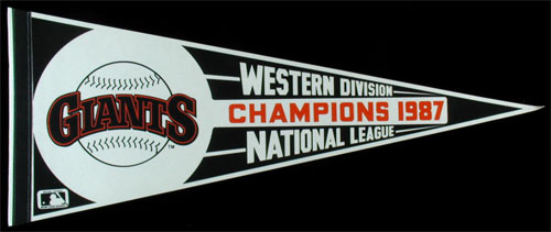 San Francisco Giants 1987 Western Division National League Champions Pennant