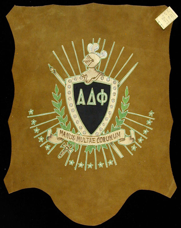 Alpha Delta Phi Leather Skin Wall Hanging