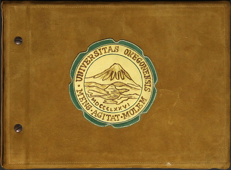 University of Oregon Leather Cover Memory Book