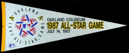 Oakland A's 1987 All-Star Game Baseball Pennant