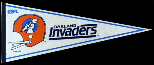 Oakland Invaders USFL Pennant