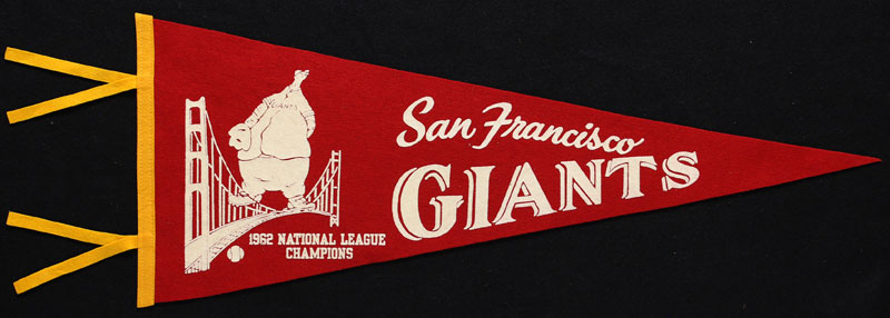 San Francisco Giants 1962 National League Champions Pennant