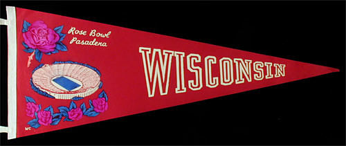 1960/1963 University of Wisconsin Rose Bowl Pennant