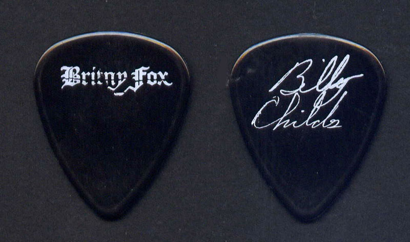 Britny Fox Billy Childs Black Guitar Pick