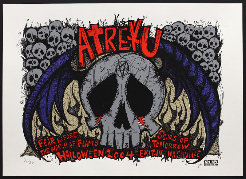 Print Mafia Atreyu Halloween 2004 Poster