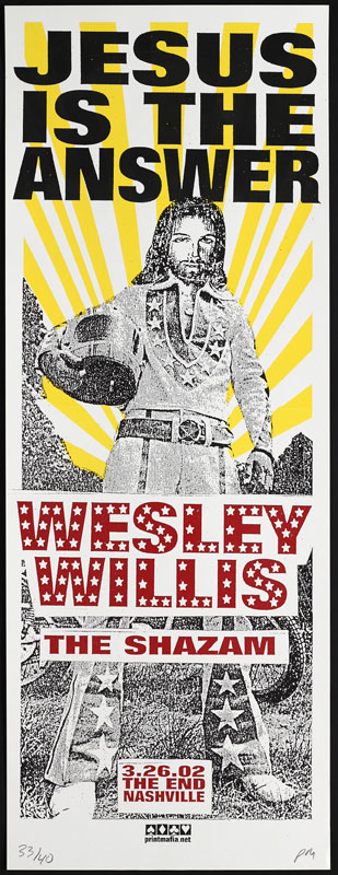 Print Mafia Wesley Willis Poster