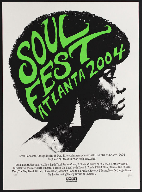 Print Mafia Soulfest Atlanta - LL Cool J / Mos Def / Chaka Khan Poster
