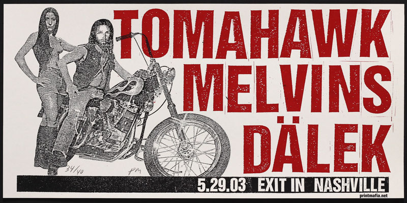Print Mafia Tomahawk with the Melvins Poster
