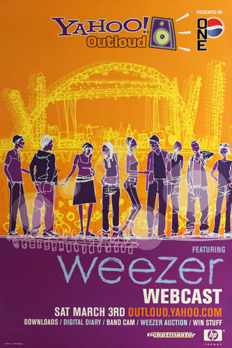 Weezer Yahoo Outloud Webcast Online Concert Poster