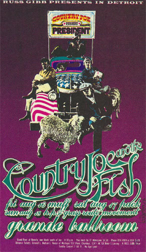 Carl Lundgren Country Joe and the Fish postcard