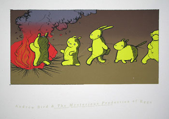 Jay Ryan Andrew Bird and the Mysterious Production of Eggs - MX Missiles Art Print