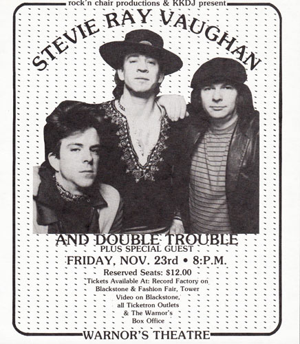 1984 Stevie Ray Vaughan Photo Handbill