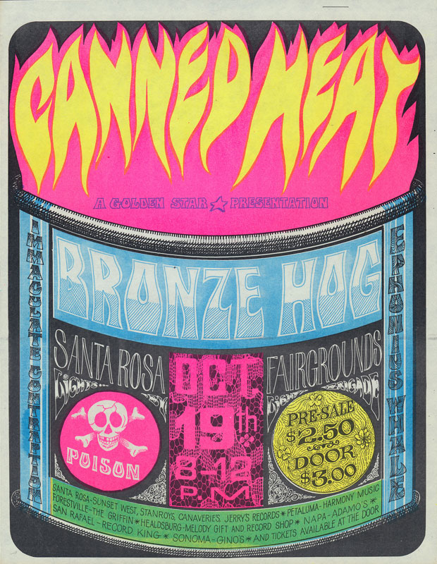 Golden Star Presents Canned Heat in Santa Rosa Handbill Handbill