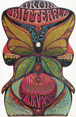 Timothy Dixon Golden Star Presents Iron Butterfly in Santa Rosa Handbill