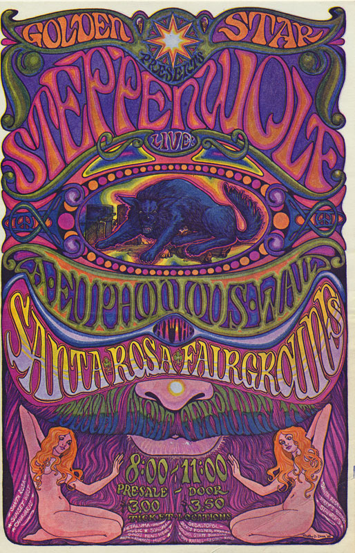 Golden Star Presents Steppenwolf in Santa Rosa Handbill Handbill