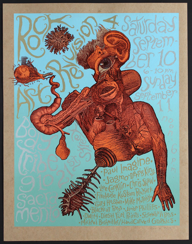 Steve Walters (Screwball Press) Rock Art Revulsion 4 Poster