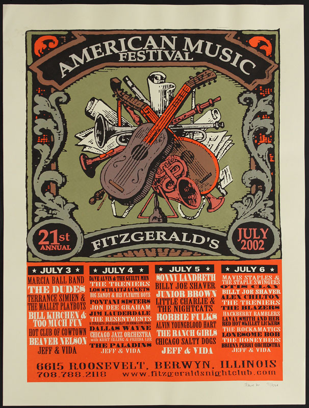 Steve Walters (Screwball Press) American Music Festival featuring Jeff and Vida Poster