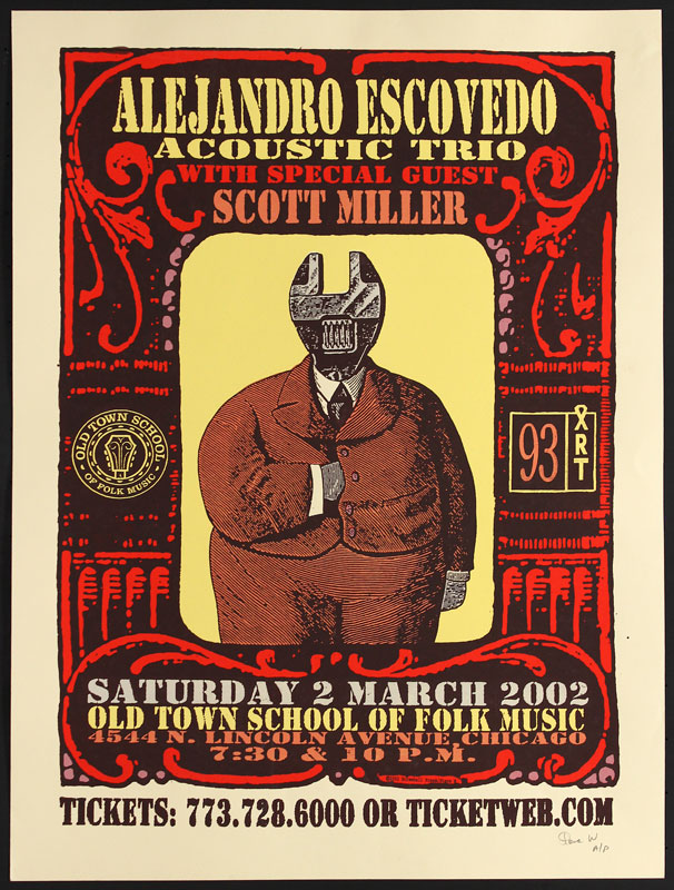 Steve Walters (Screwball Press) Alejandro Escovedo Poster