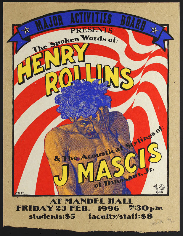 Steve Walters (Screwball Press) Henry Rollins Poster