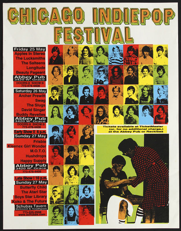 Steve Walters (Screwball Press) Chicago Indie Pop Festival Poster