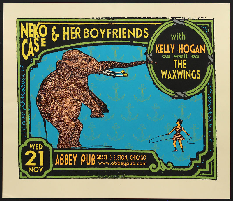 Steve Walters (Screwball Press) Neko Case and her Boyfriends Poster