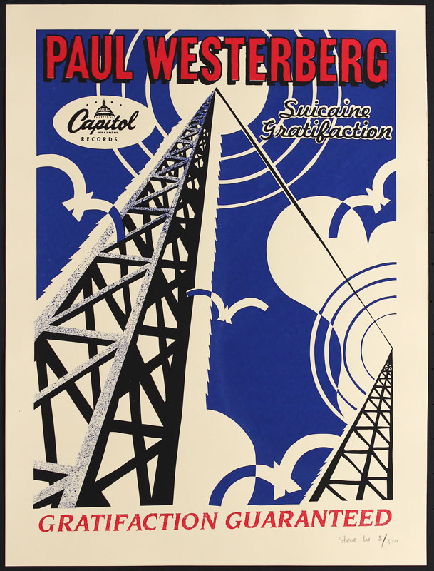 Steve Walters (Screwball Press) Paul Westerberg - Suicaine Gratifaction Album Release Promo Poster