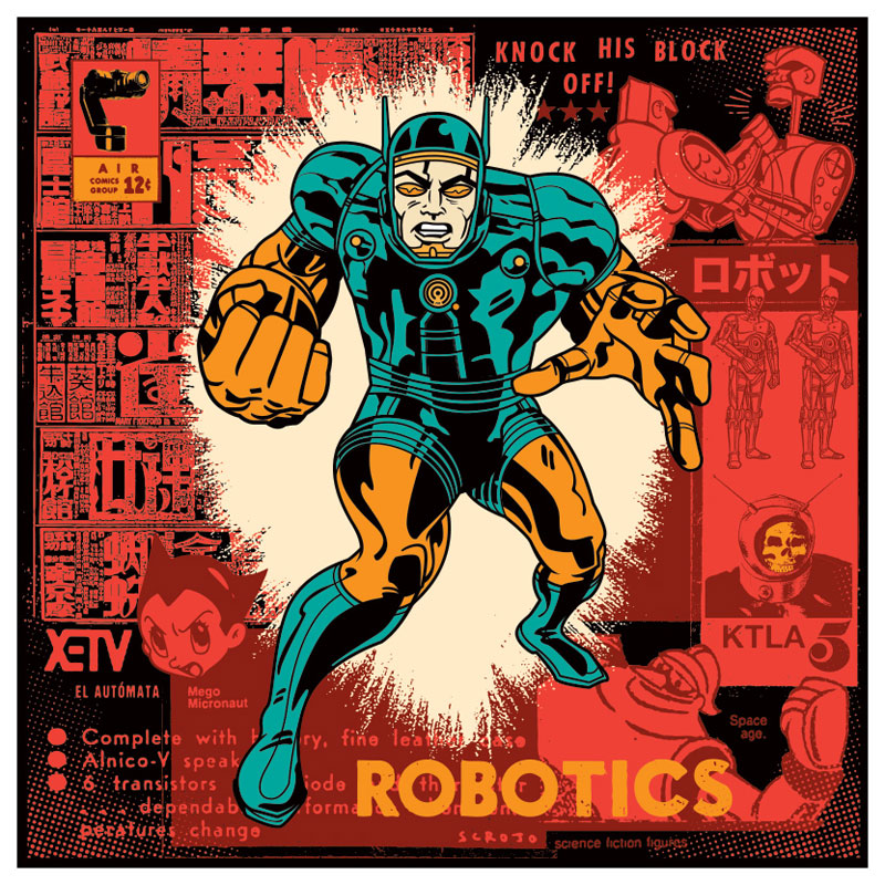 Scrojo Robots Art Print