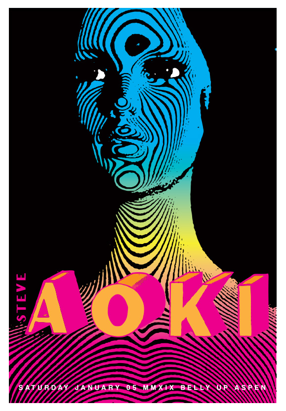 Scrojo Steve Aoki Poster