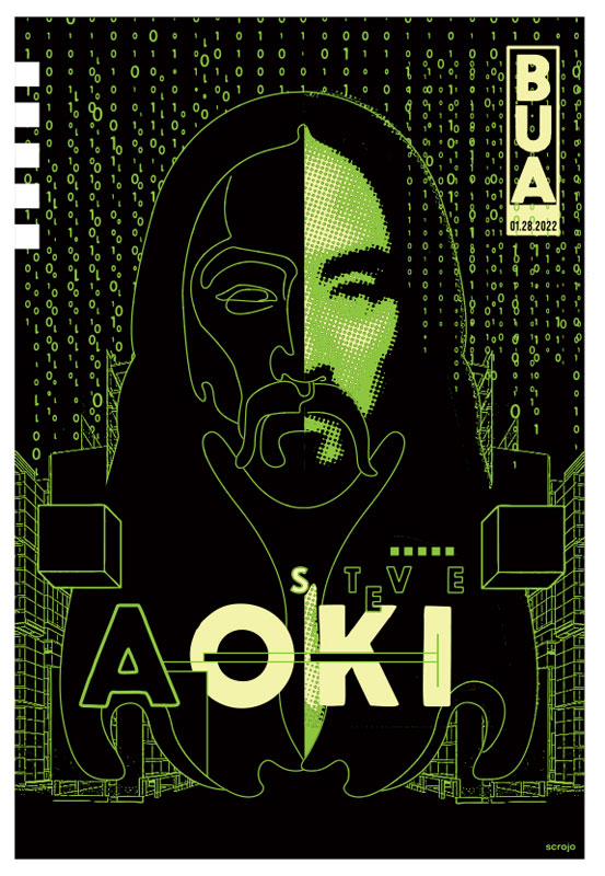 Scrojo Steve Aoki Poster