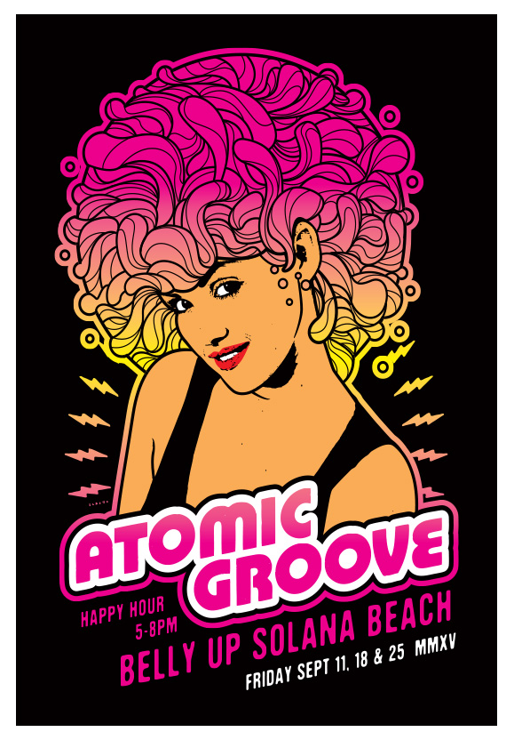 Scrojo Atomic Groove Poster