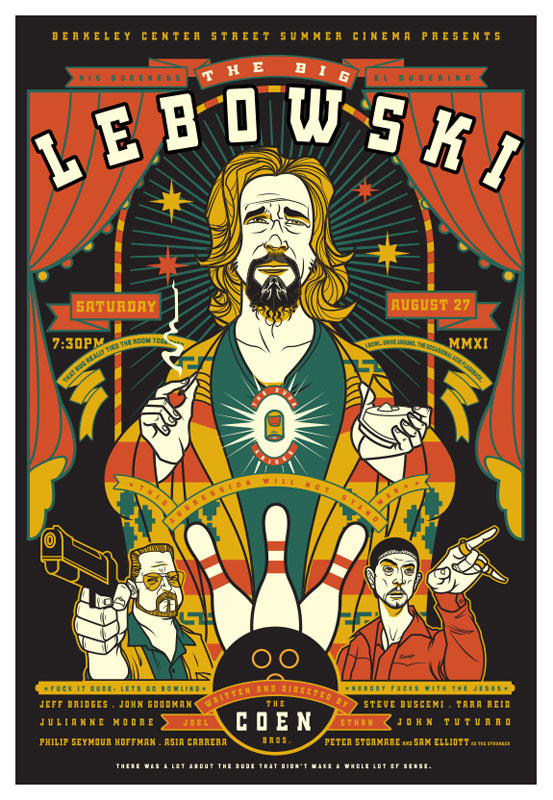 Scrojo The Big Lebowski Movie Poster