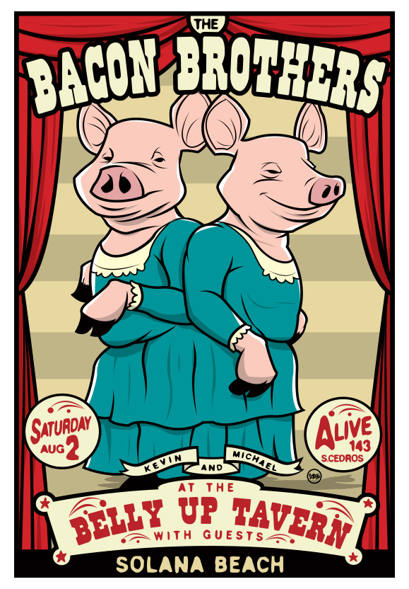Scrojo Bacon Brothers Poster
