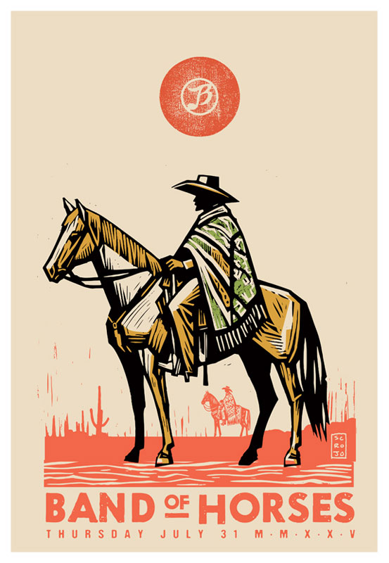 Scrojo Band of Horses Poster