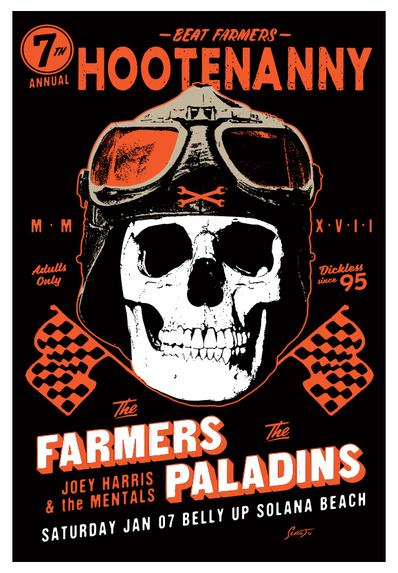 Scrojo The Seventh Annual Beat Farmers Hootenanny Poster