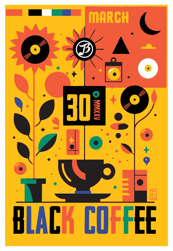 Scrojo Black Coffee Poster